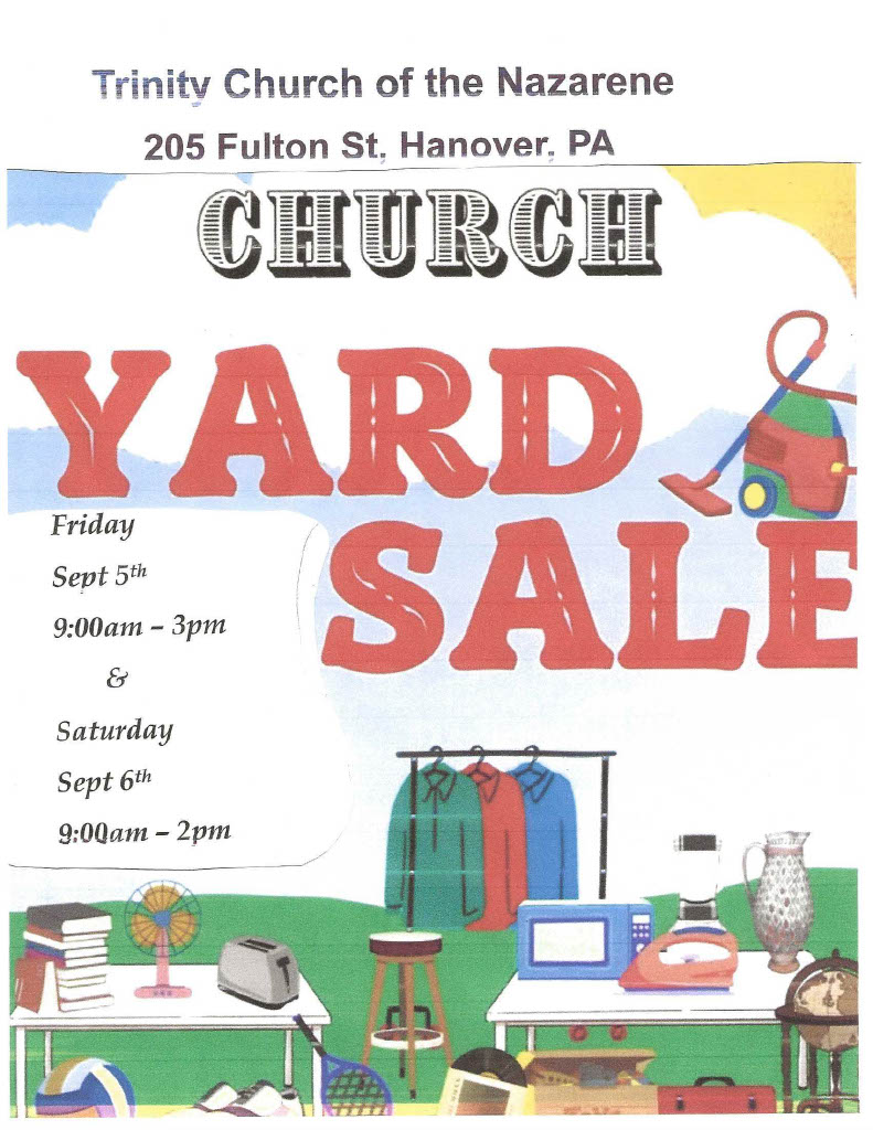 Yard Sale: Hanover Church of the Nazarene 