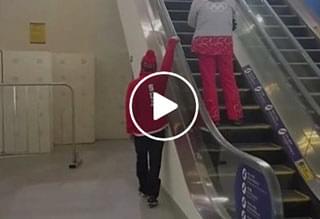 Watch: Epic Escalator Ride at the Olympics