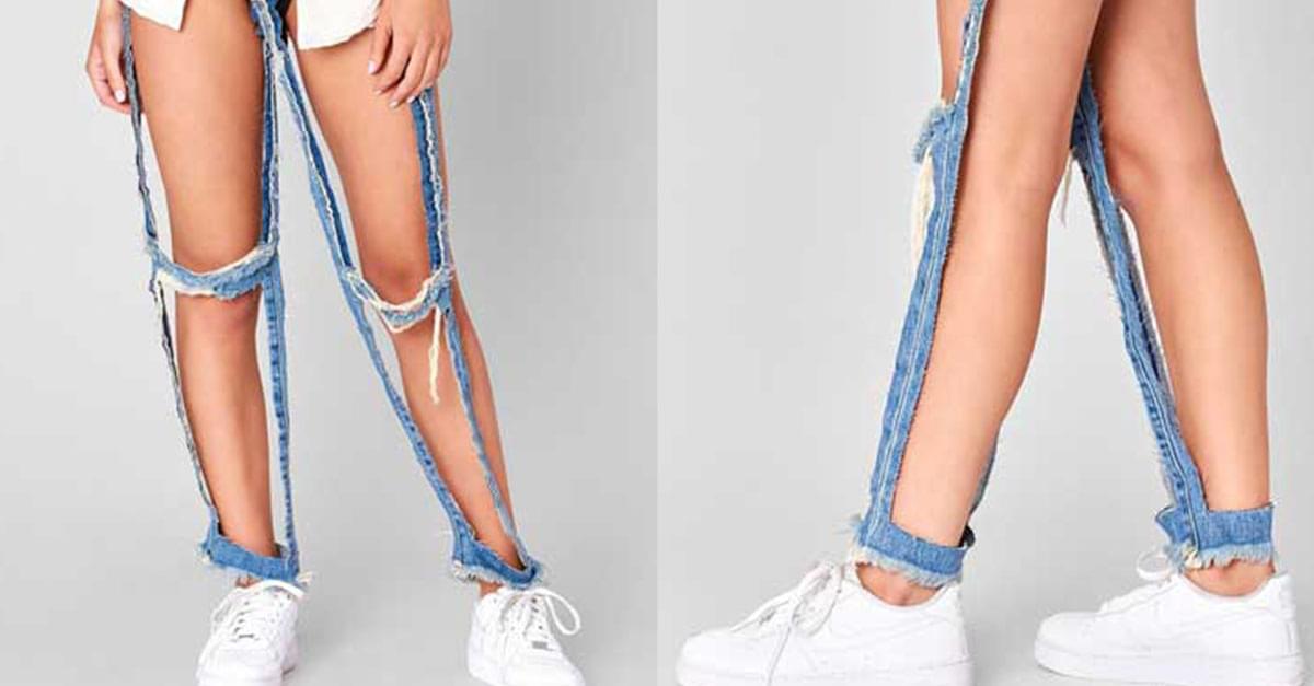 OMG! “Extreme cut out” jeans sell for $168