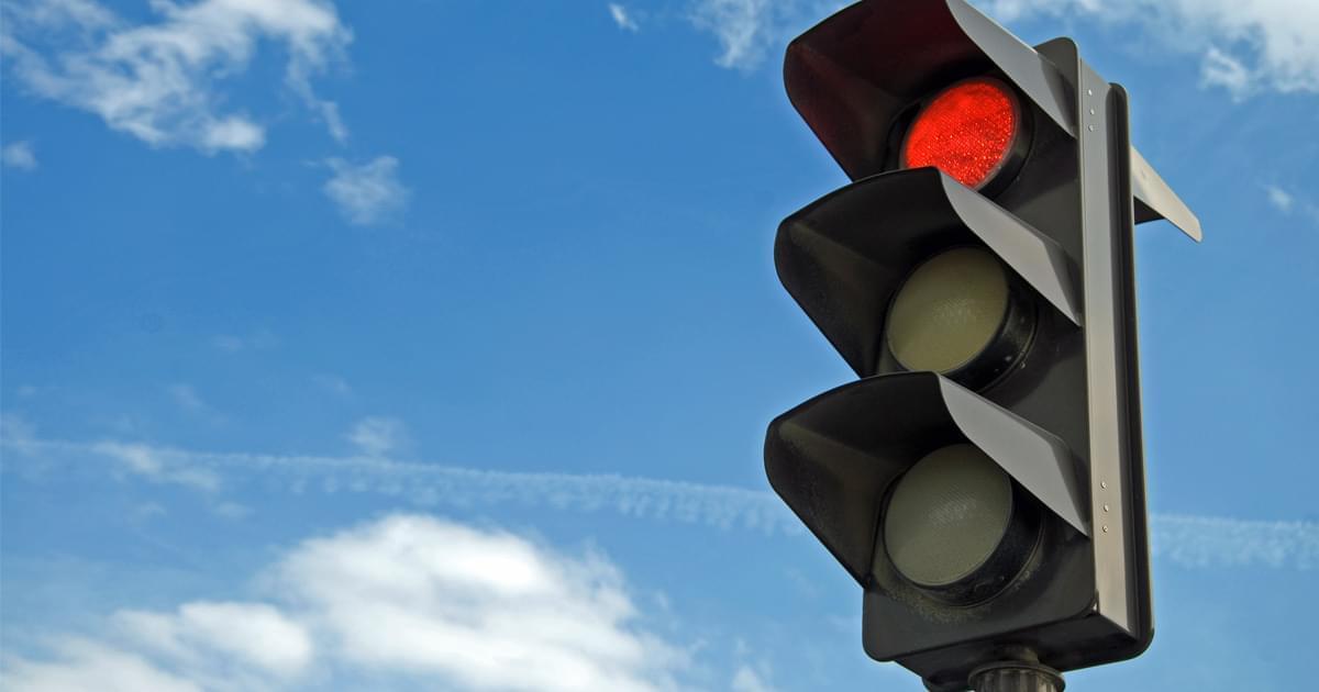 What do you do if the traffic lights are out?