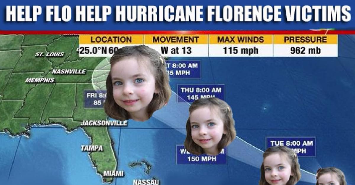 4-year old Florence from Chicago helps victims of Florence