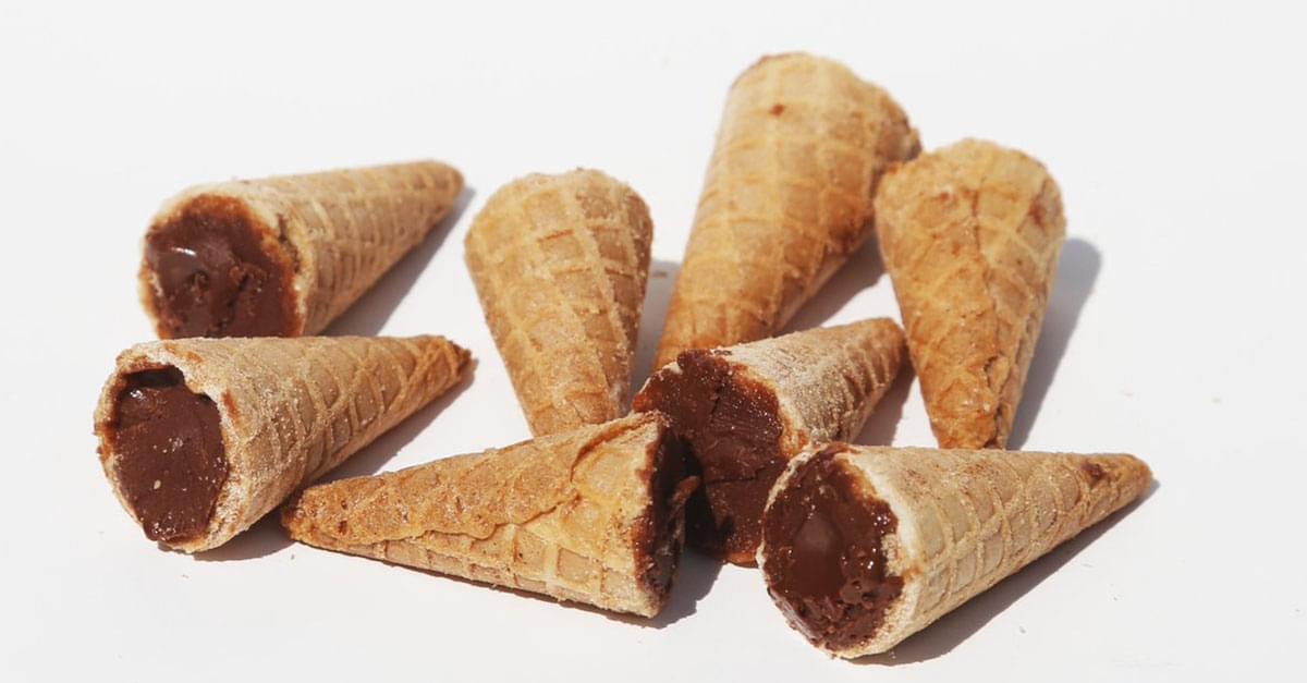 Mini Chocolate-Filled Ice Cream Cone Tips Available for Purchase