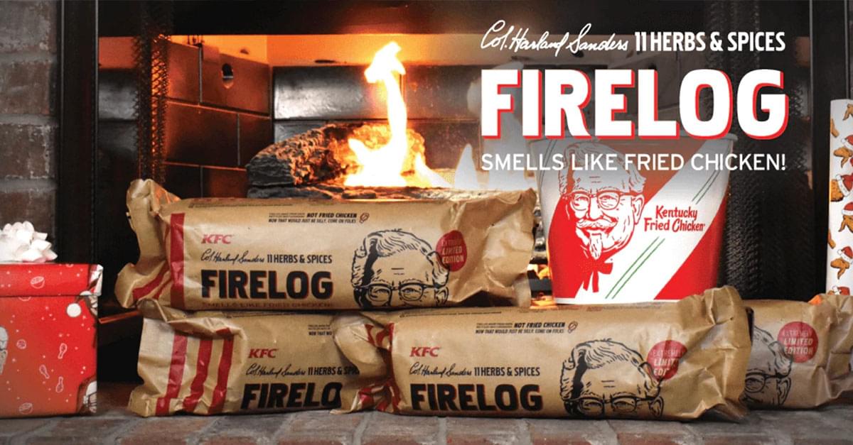 KFC Selling Firelog that Smells like Fried Chicken
