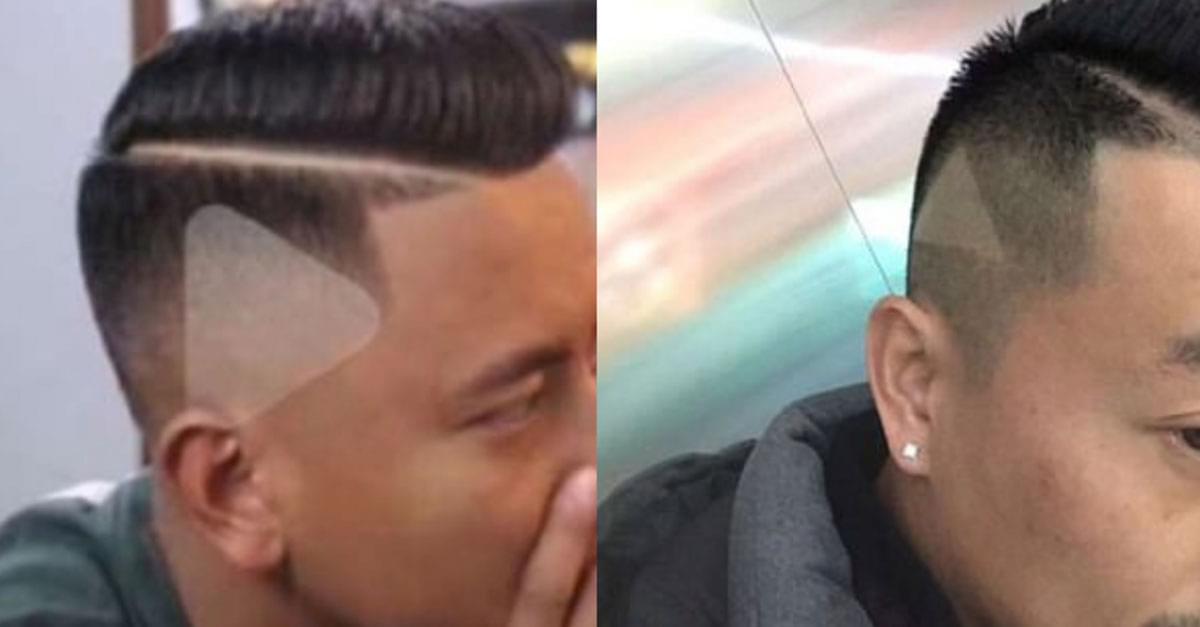 Barber Shaves ‘Play Button’ after Man Shows Him a Haircut on Paused Video