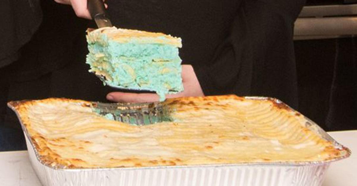 Gender Reveal Lasagna in Greensboro is Really Real