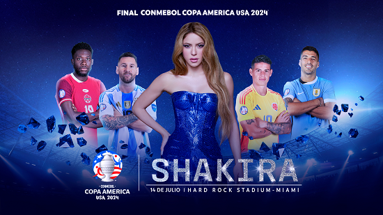 LA SUPERESTRELLA GLOBAL SHAKIRA SE PRESENTARÁ EN LA FINAL DE LA CONMEBOL COPA AMÉRICA USA 2024™