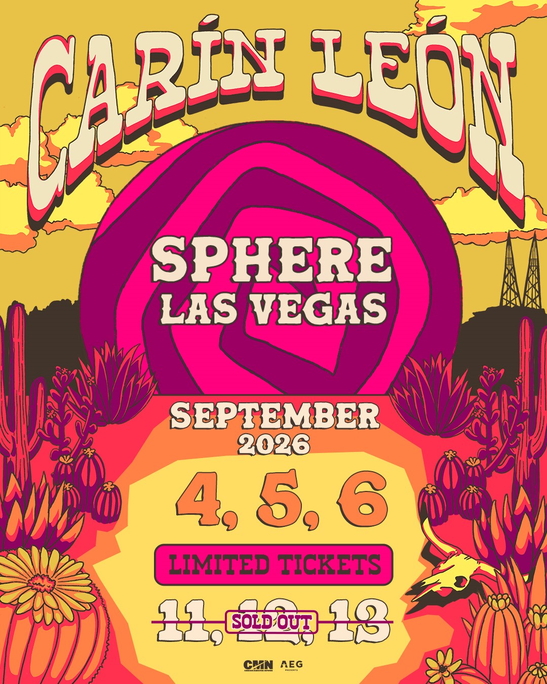 CARÍN LEÓN AGOTA TRES DE LAS FECHAS DE SU HISTÓRICA RESIDENCIA EN LA SPHERE DE LAS VEGAS