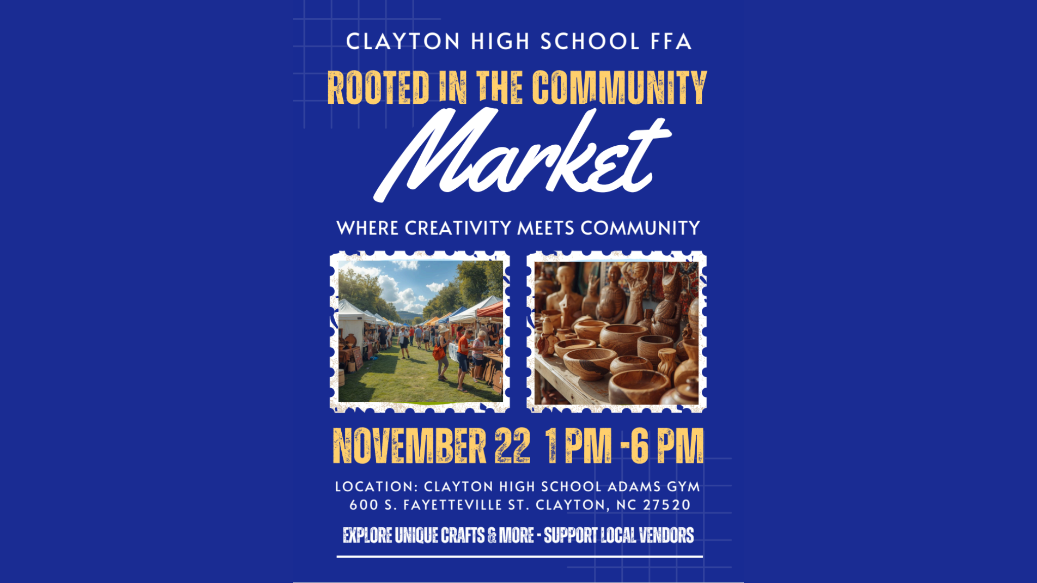 Clayton High School FFA “Rooted in the Community” Market
