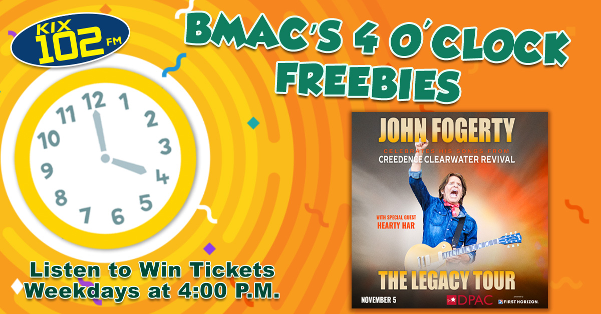 BMAC’s Four O’Clock Freebies: Win tickets to John Fogerty!