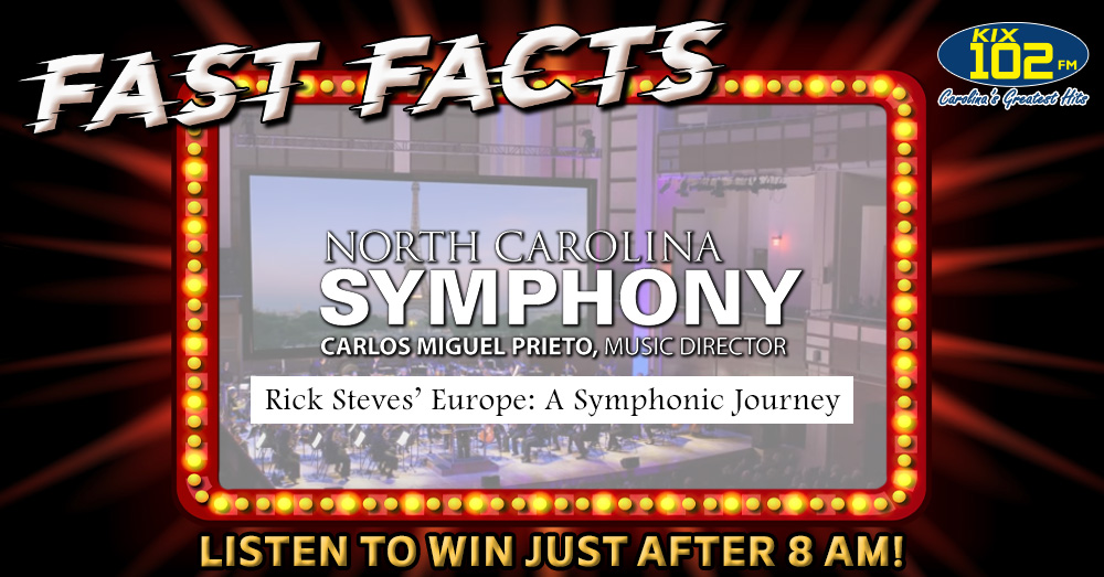 Fast Facts: Win tickets to NC SYMPHONY – Rick Steves’ Europe: A Symphonic Journey!