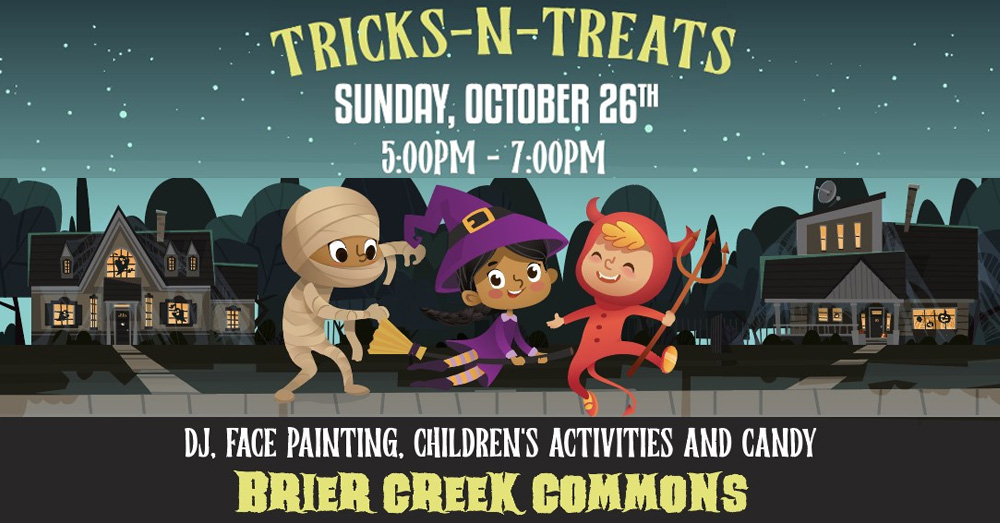 Join KIX 102 FM at Brier Creek’s Tricks-N-Treats Halloween Event!