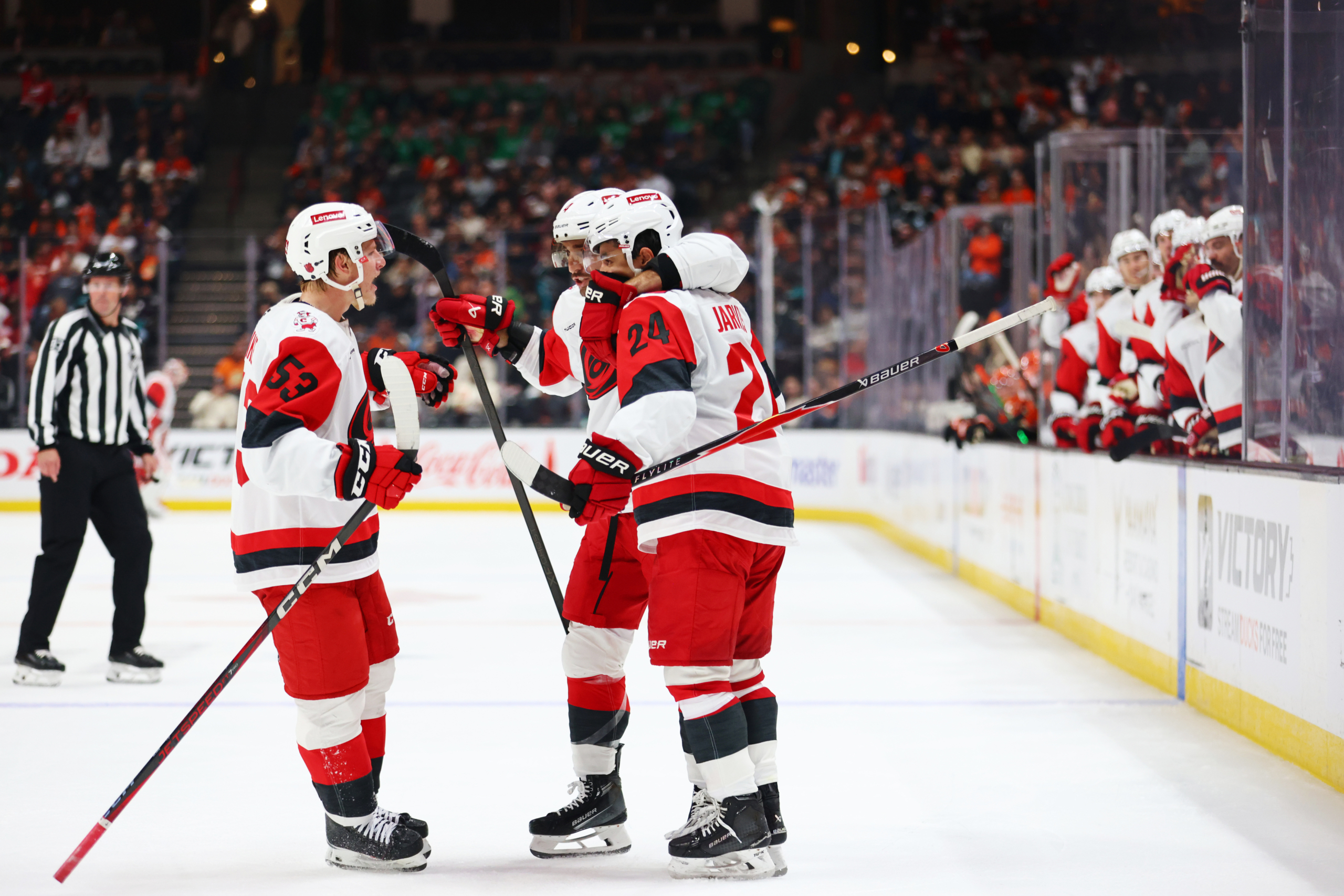 Seth Jarvis scores twice and the Carolina Hurricanes stay unbeaten, beating the Ducks