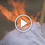 Woman Burns Wedding Dress at Divorce Garage Sale