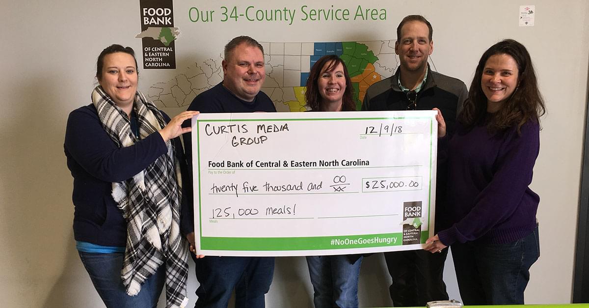 You helped us donate 125,000 meals to the Food Bank of Central and Eastern NC!