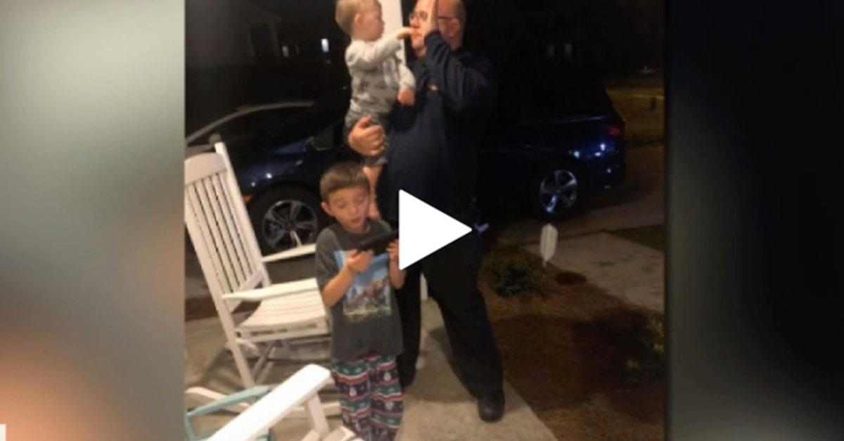 Watch: NC firefighters become impromptu babysitters