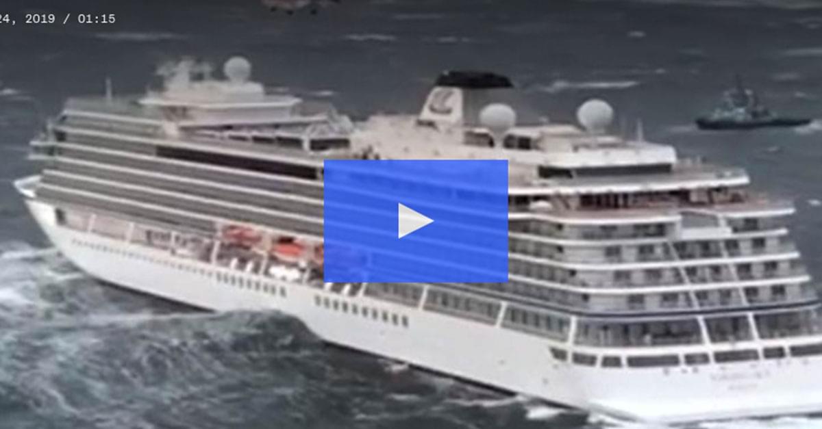 Watch: Cruise ship in Norway Evacuates Passengers after Engine Failure