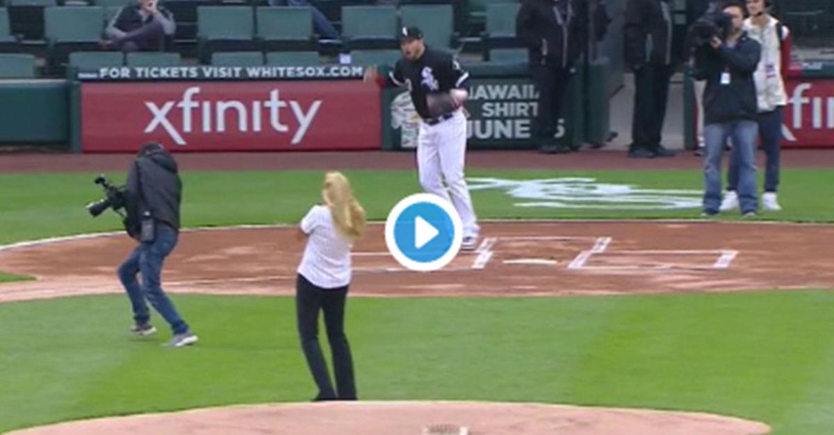 Watch: First Pitch at Royals-White Sox Game Totally Fails