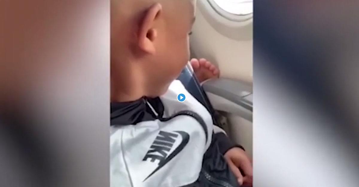 Watch: 4-year-old hilariously calls out woman on flight