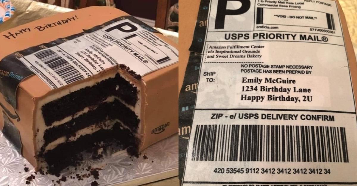NC Bakery creates Amazon box birthday cake for woman who loves Amazon shopping