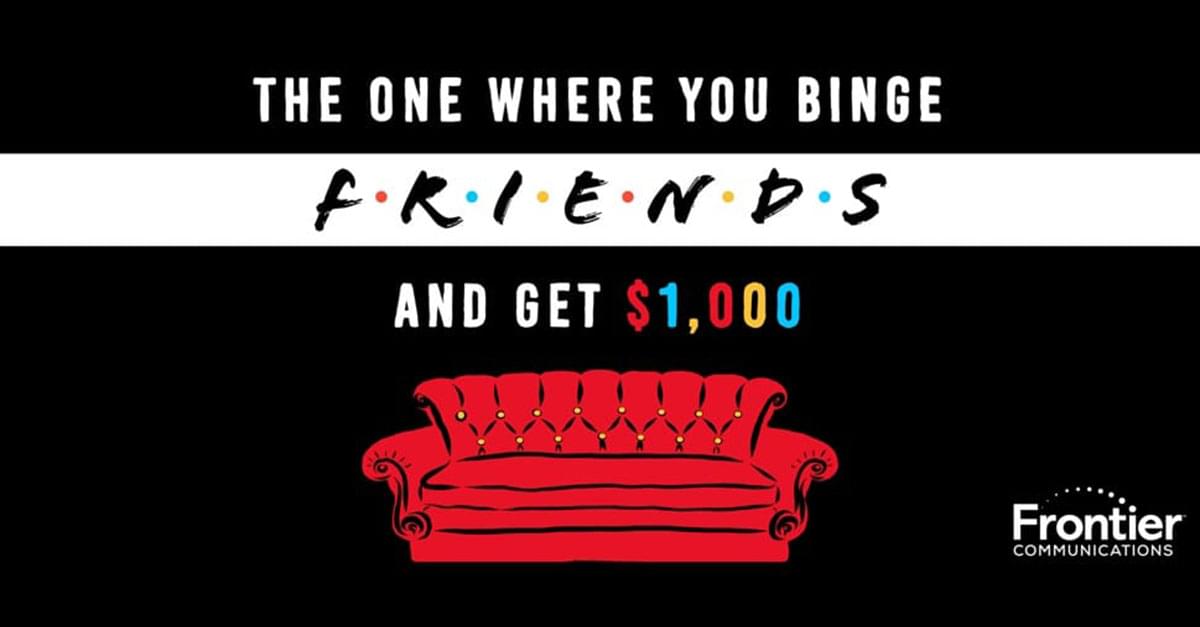 ‘Friends’ Fan? Watch 25 hrs of the show and you could win $1,000!