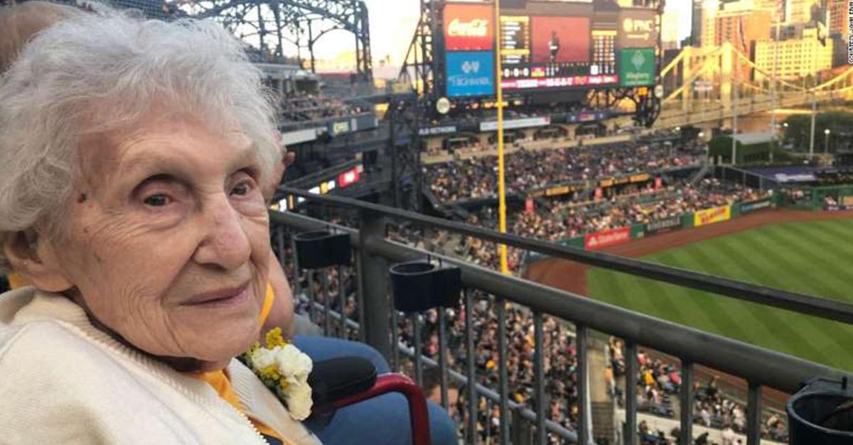 99-year-old Pirates fan Surprised With First Ballgame Ever