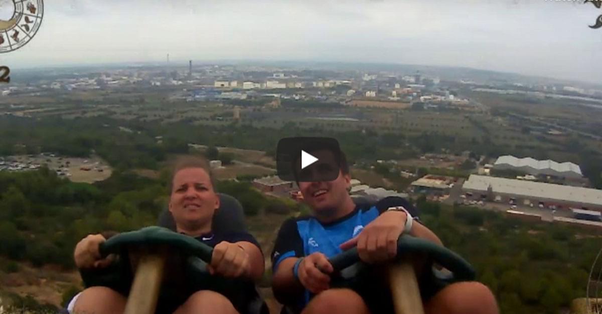 Watch: Man Catches Flying Phone on Rollercoaster