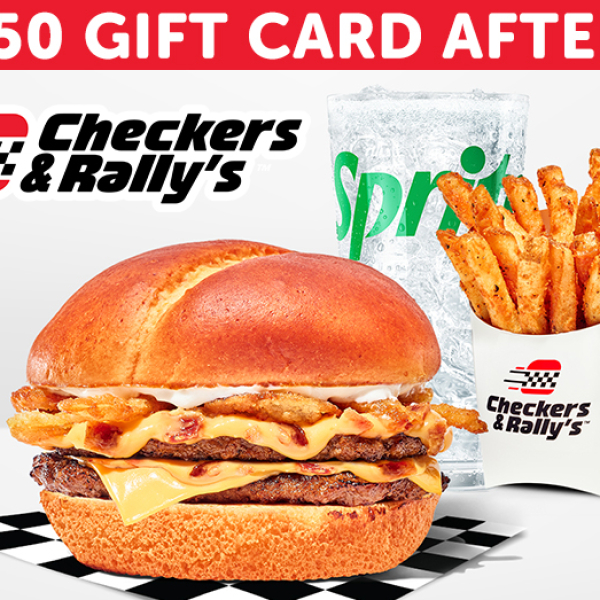 Listen Weekdays after 3 p.m. to Win a $50 Gift Card from Checkers & Rally’s!