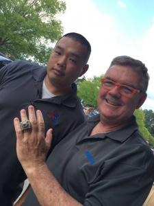 Superbowl Ring with Doc 