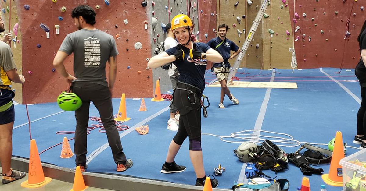 Watch: Lora Practices going Over the Edge