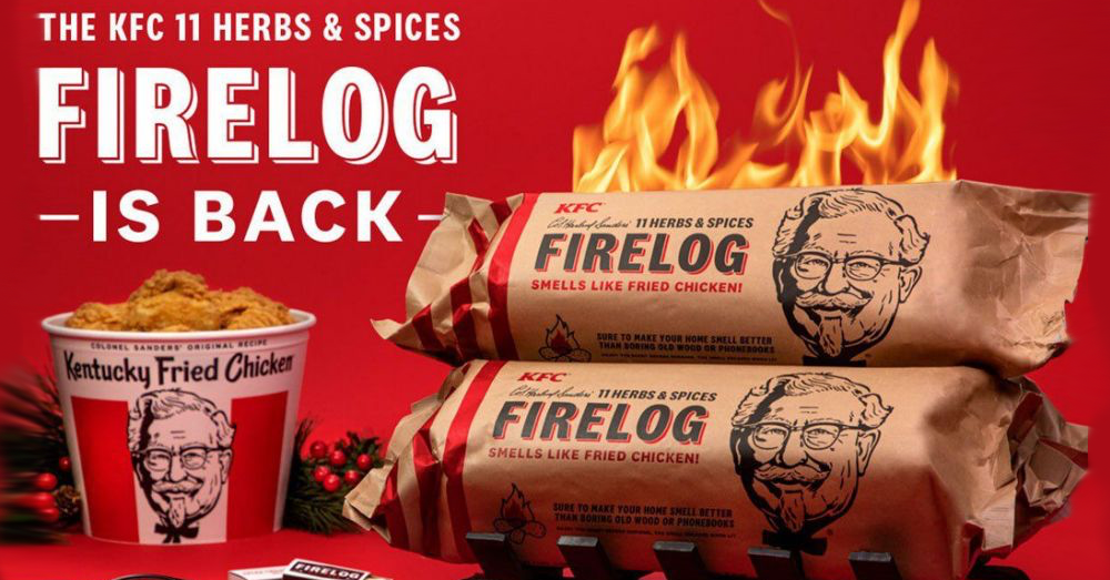 Fried chicken scented firelogs?