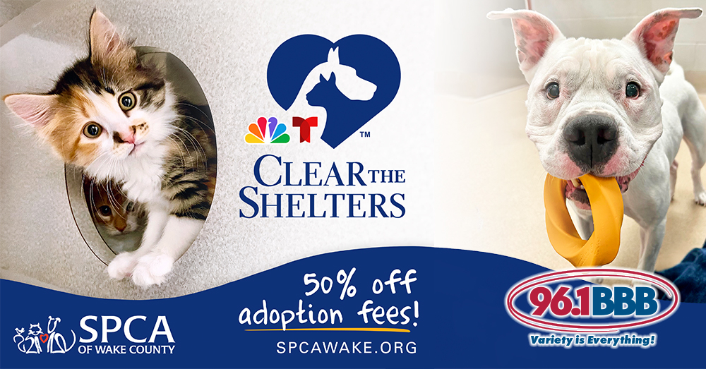 Clear the Shelters with SPCA Wake