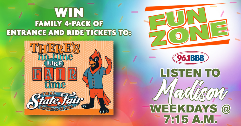 Fun Zone: Win a Family 4-pack of Entrance and Ride Tickets to the N.C. State Fair!
