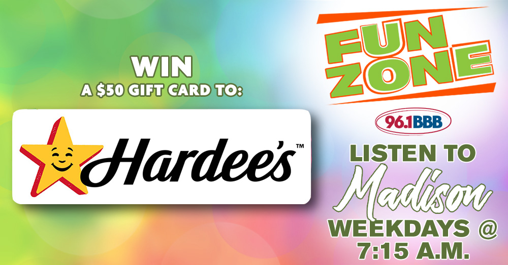 Fun Zone: Win a $50 Gift Card to Hardee’s!