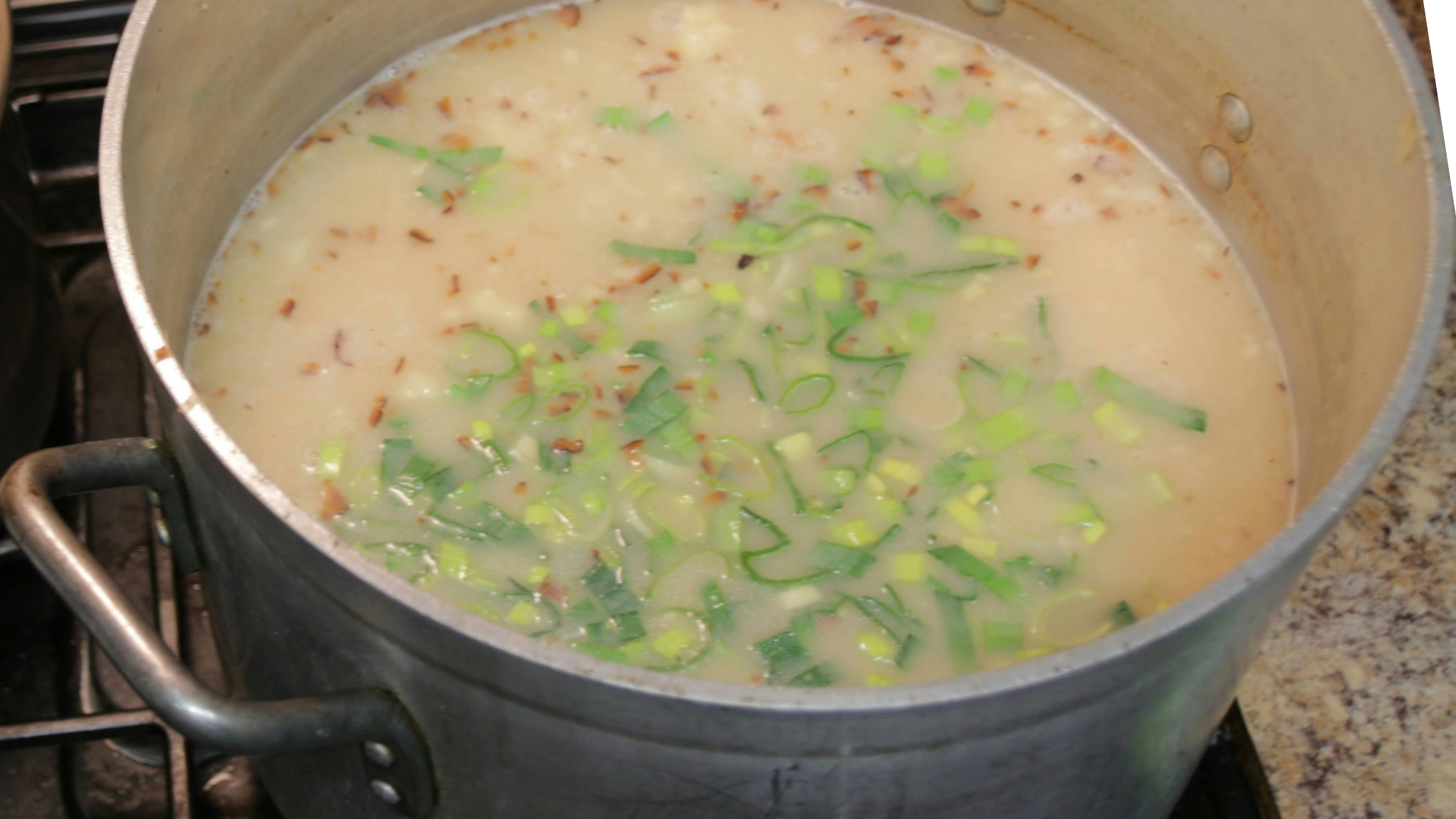 potato soup on a stovetop