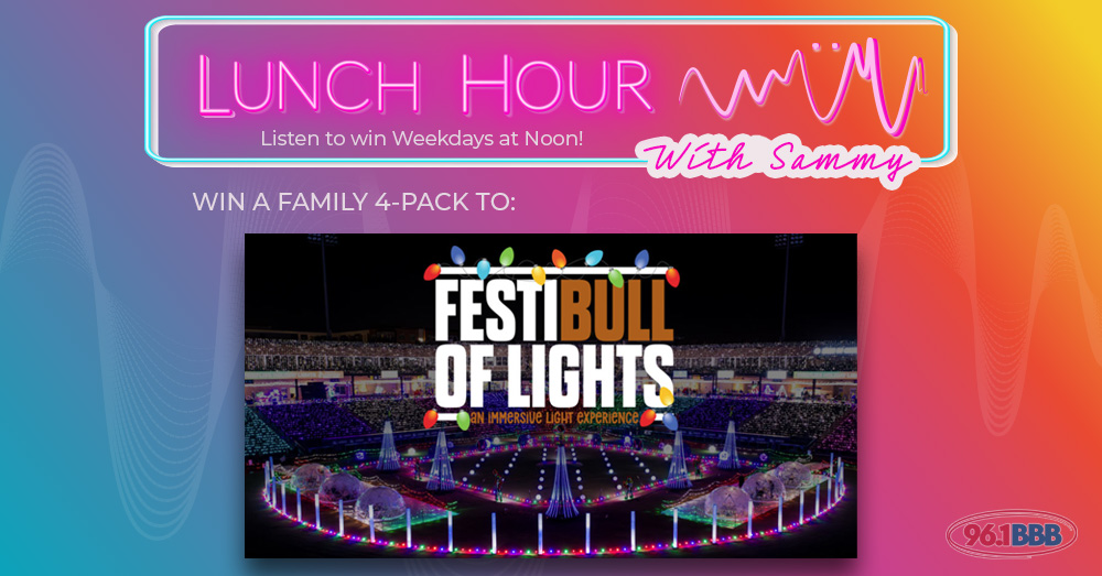 Lunch with Sammy: Win a Family 4-Pack to the Festibull of Lights!