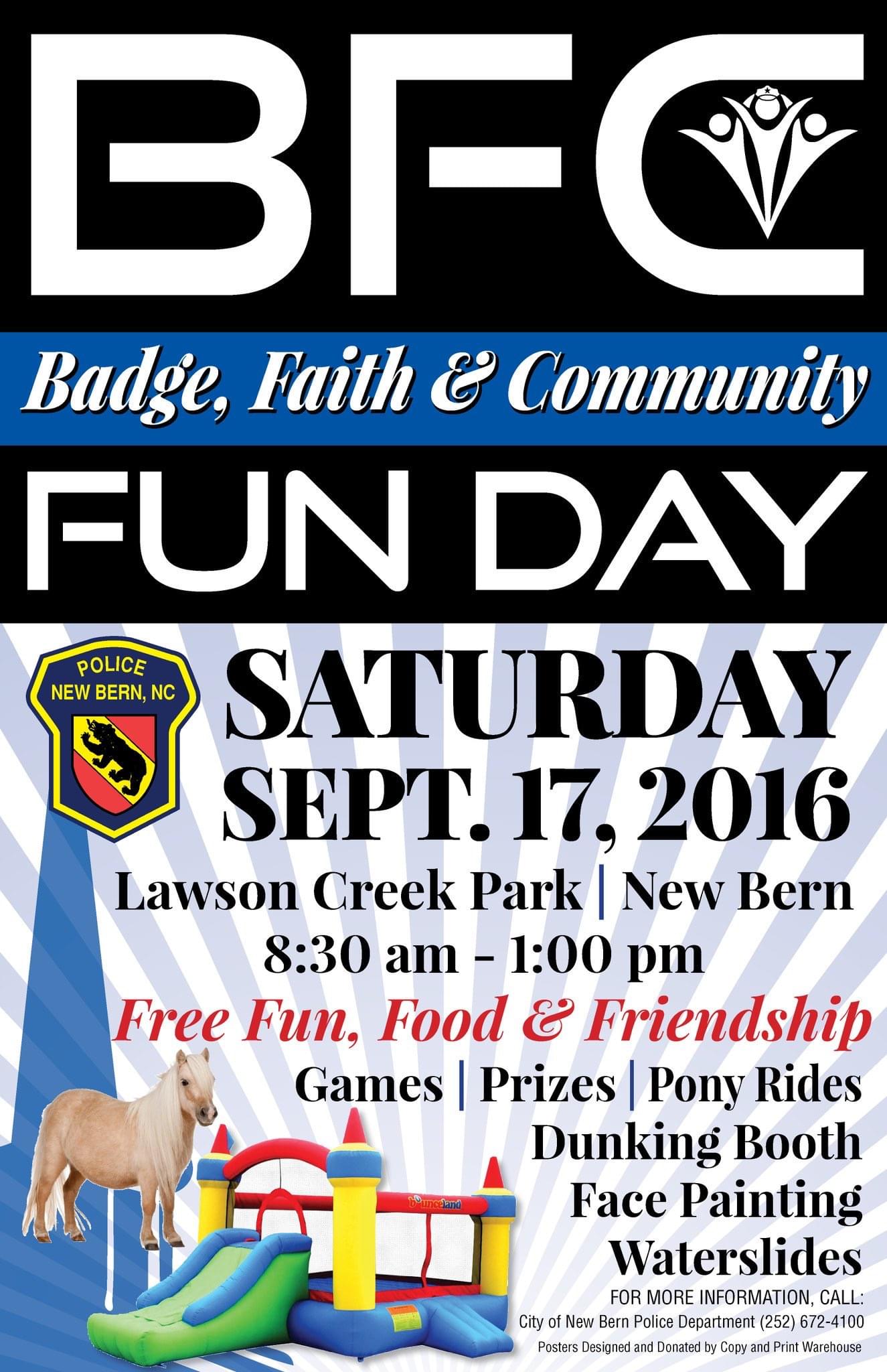 Badge, Faith & Community Fun Day Happening September 15, 2018