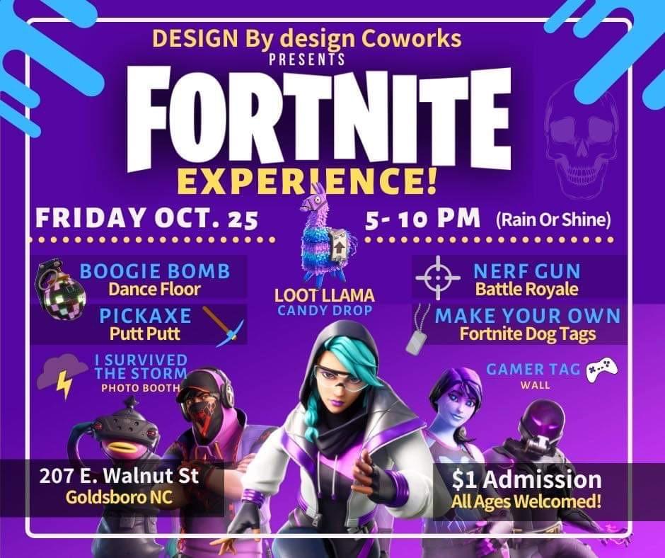 DESIGN BY DESIGN COWORKS PRESENTS THE FORTNITE EXPERIENCE