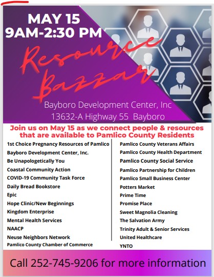 Resource Bazar May 15, 2021 in Bayboro