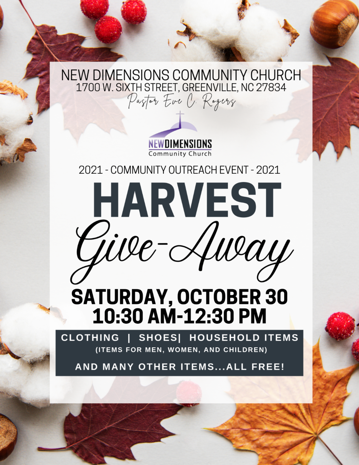 Harvest Give-Away – New Dimensions Community Church