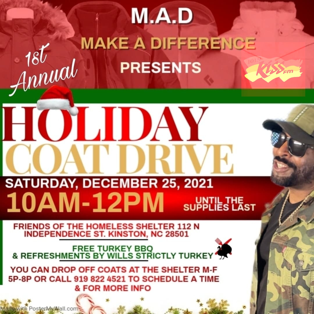 18th Annual Make A Difference Holiday Coat Drive Christmas Day