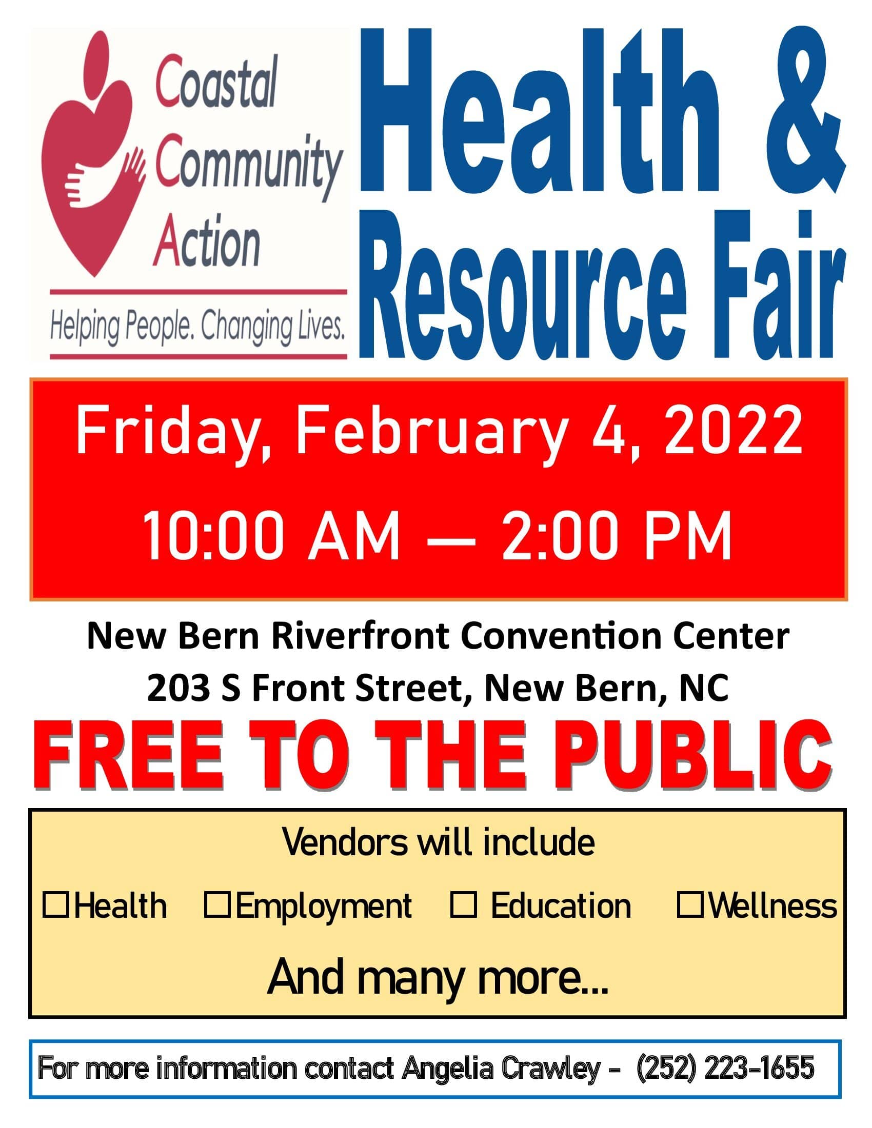 Health and Community Resource Fair @ New Bern Convention Center