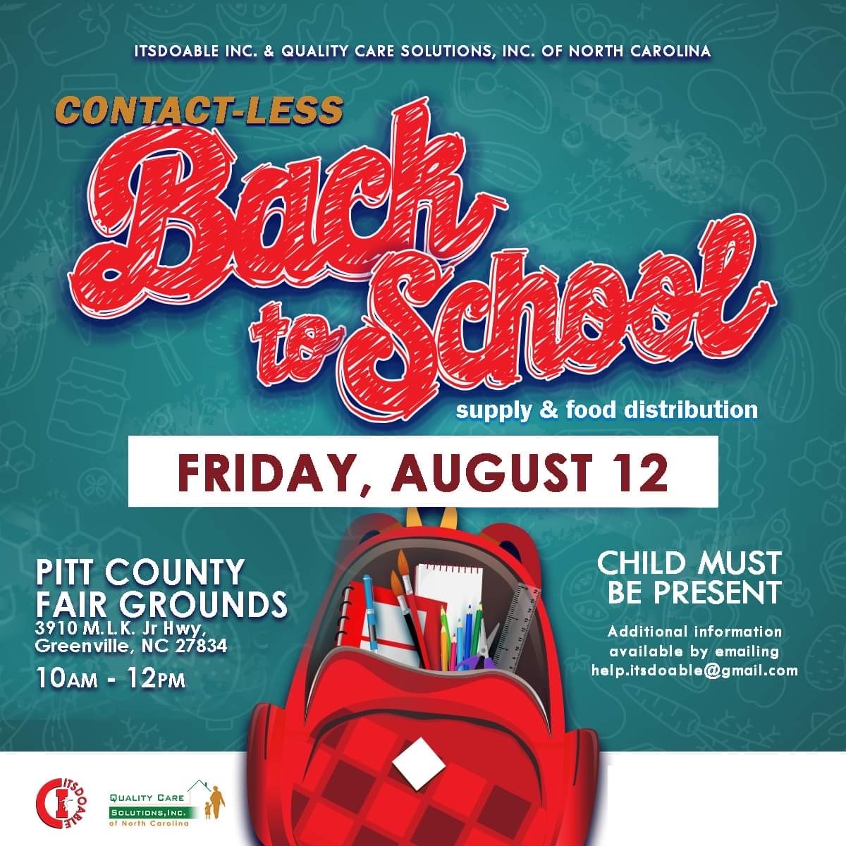 Back 2 School Drive Pitt County