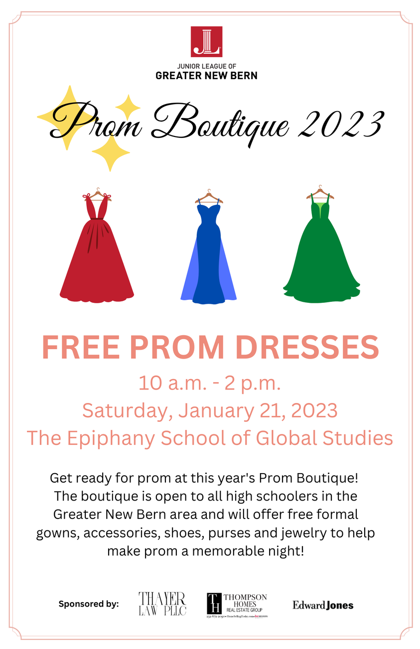 Junior League of Greater New Bern Prom Boutique 2023