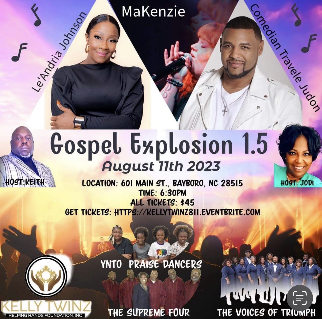 Kelly Twinz Helping Hands Foundation’s Gospel Explosion 1.5