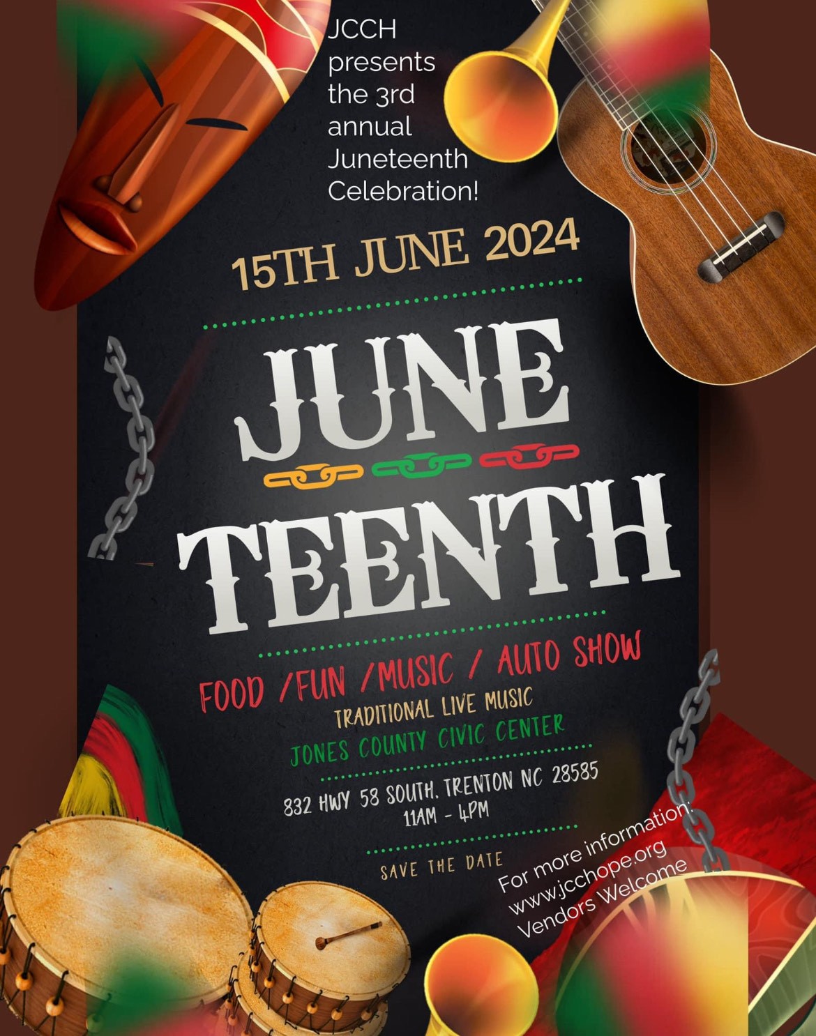 JCCH Presents The 3rd Annual Juneteenth Celebration / Car Show