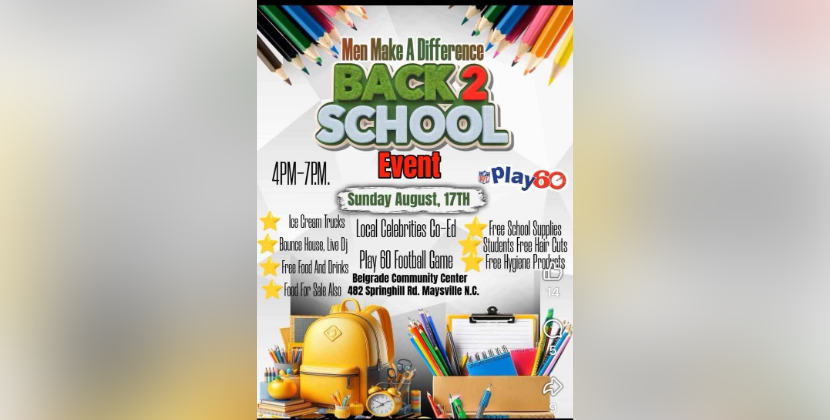 Men Make A Difference Back 2 School Event