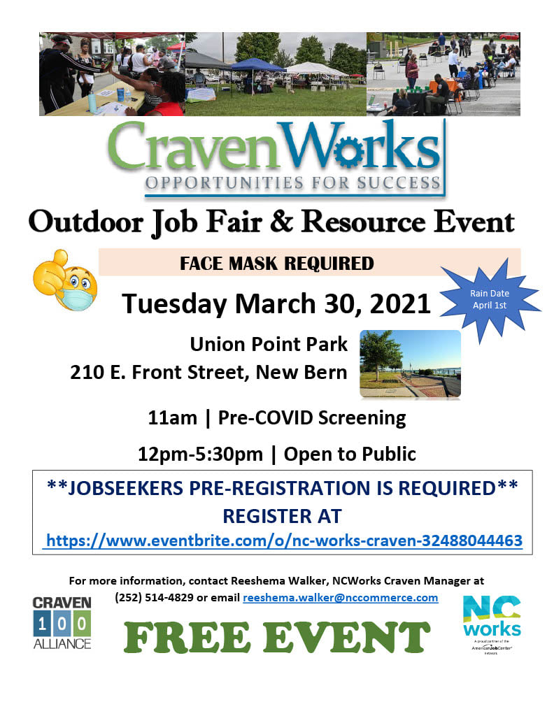 The 6th Annual Craven Works Outdoor Job Fair Is On!