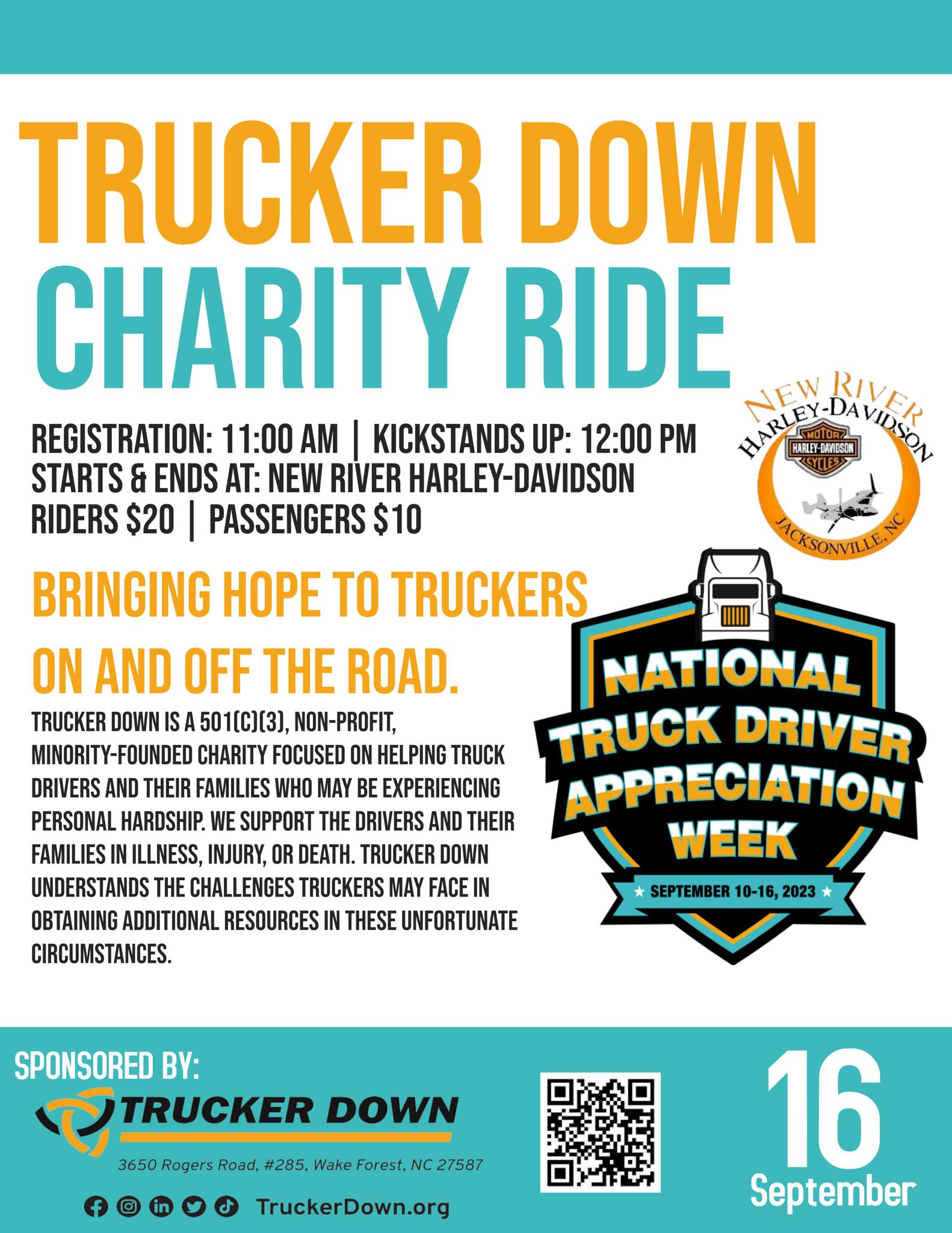 Trucker Down Charity Ride