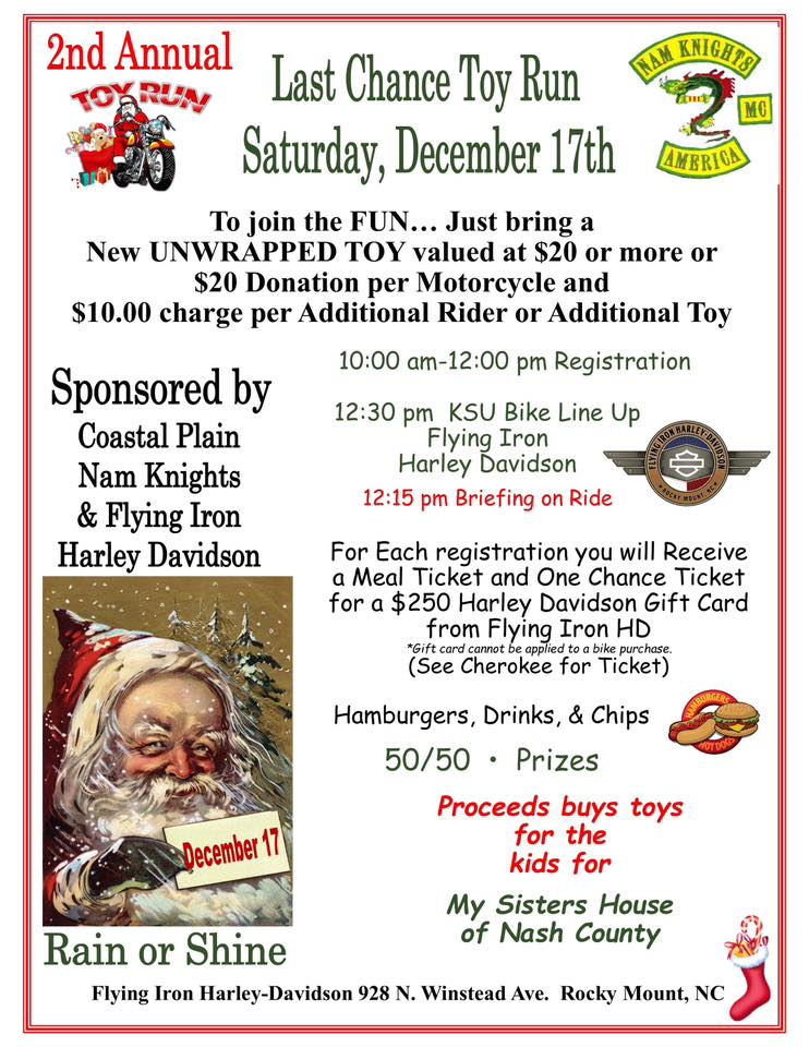 Nam Knights MC Last Chance Toy Run for My Sisters House