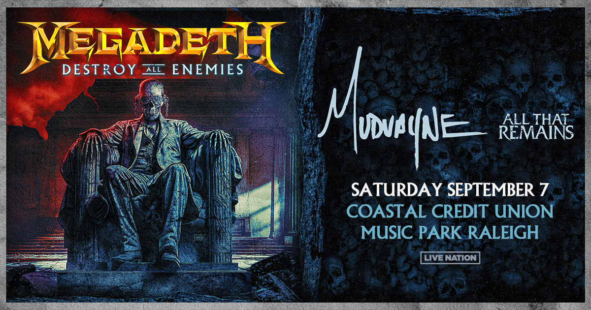Megadeth – Destroy All Enemies Tour@ Coastal Credit Union Music Park, Raleigh